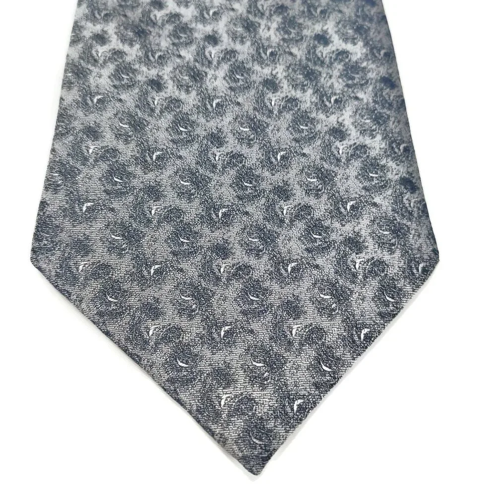 Qiubite Hand Made Blue‎ Patchwork Pattern Mens Tie